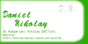 daniel mikolay business card